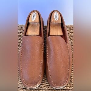 Tommy‎ Bahama Men’s Nassau Venetian Leather Driving Loafers Moc Toe Tan Size 13D